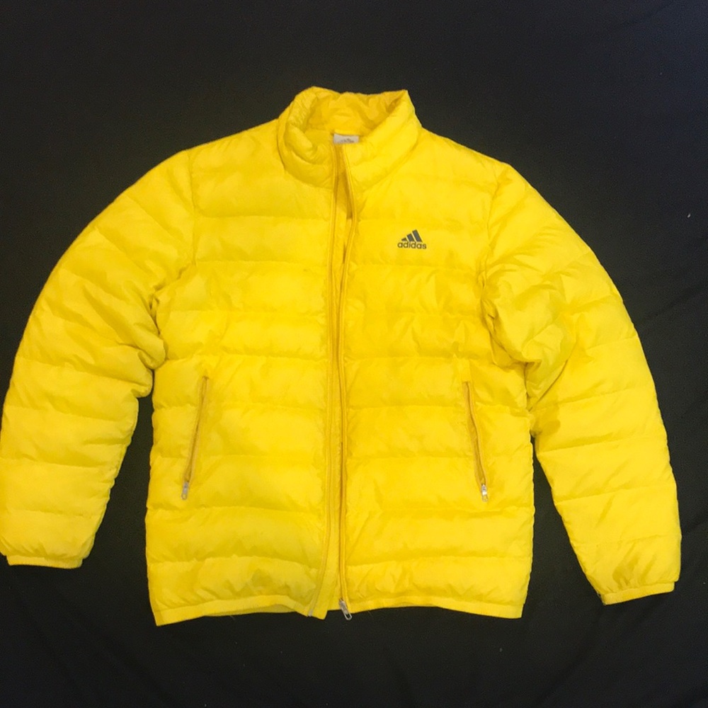 Adidas yellow puffer